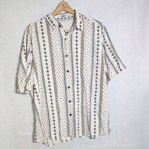 Vatpave White floral " summer shirt" sz XXL